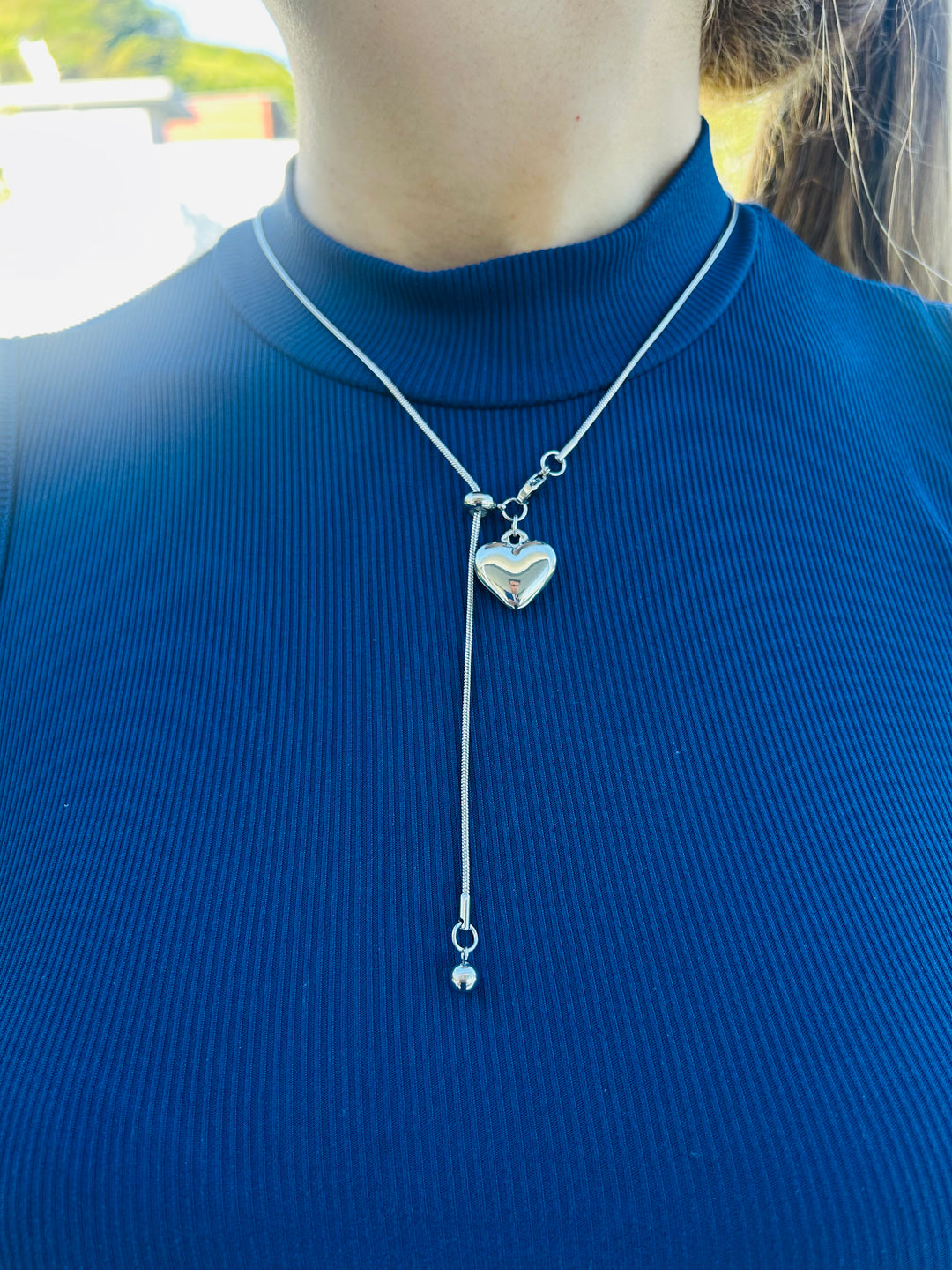 Collar ajustable de corazon