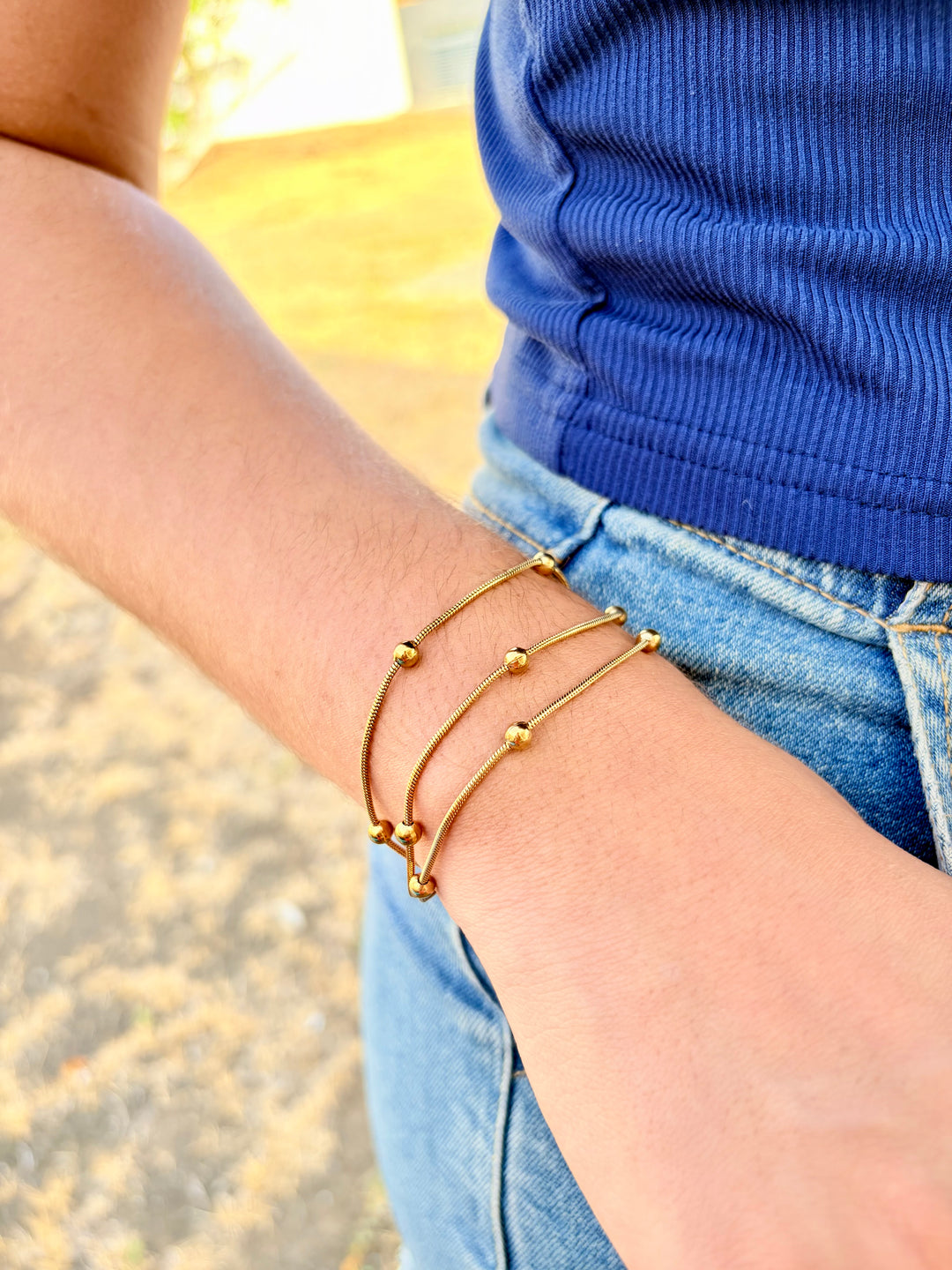 Pulsera Triple Oro