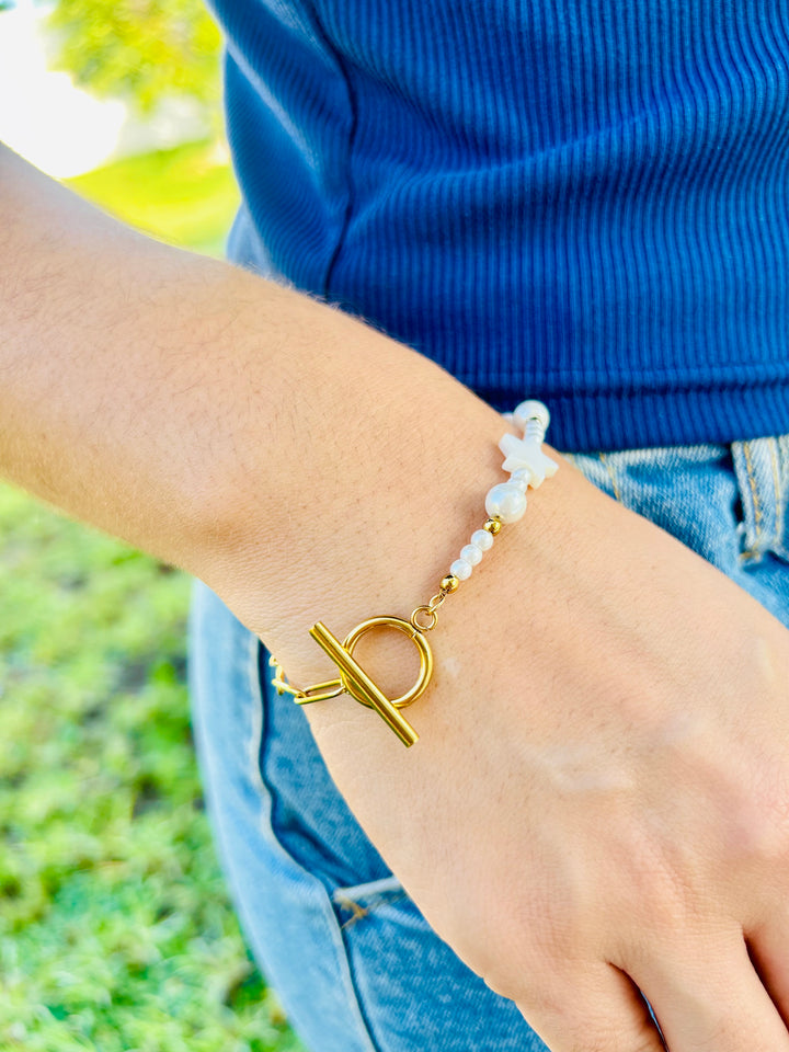 Pulsera con perlas