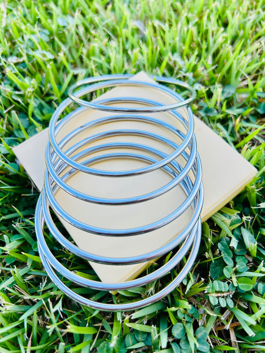 Pulseras Bangles Plata