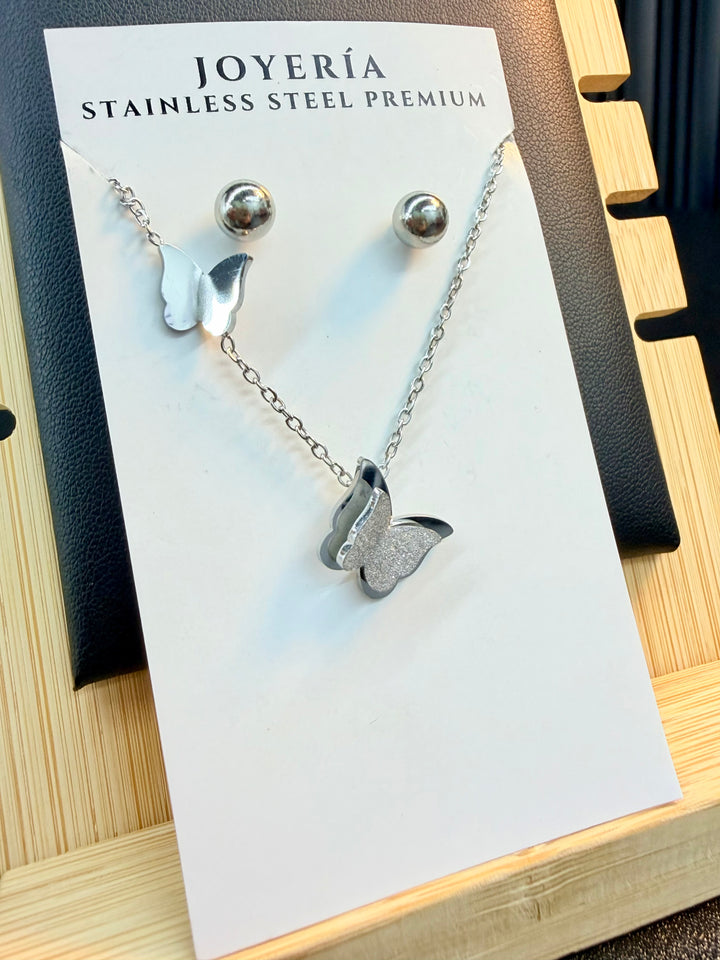 Set de Mariposa Plata