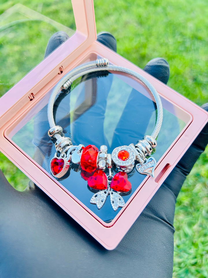 Pulsera de charms Roja