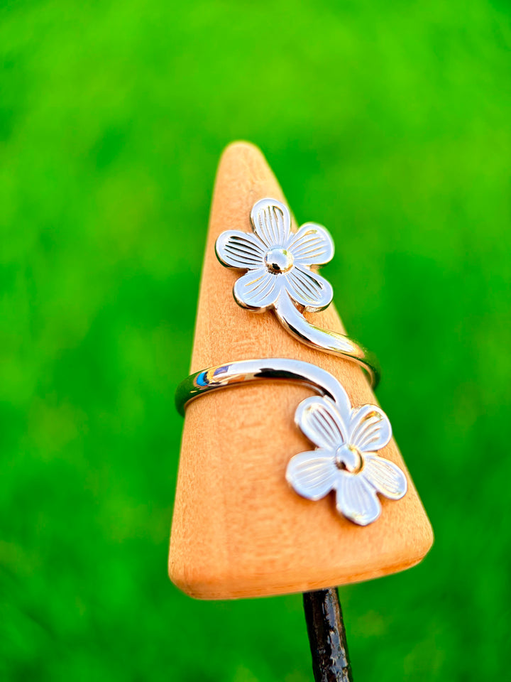 Sortija de Flores Plata