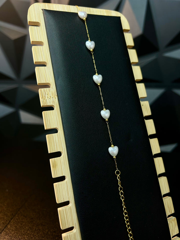 Pulsera de Corazones en Perlas