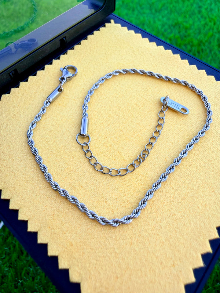 Tobillera de Soga Plata