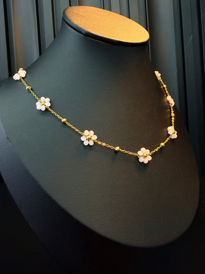 Collar de Flores Rosa
