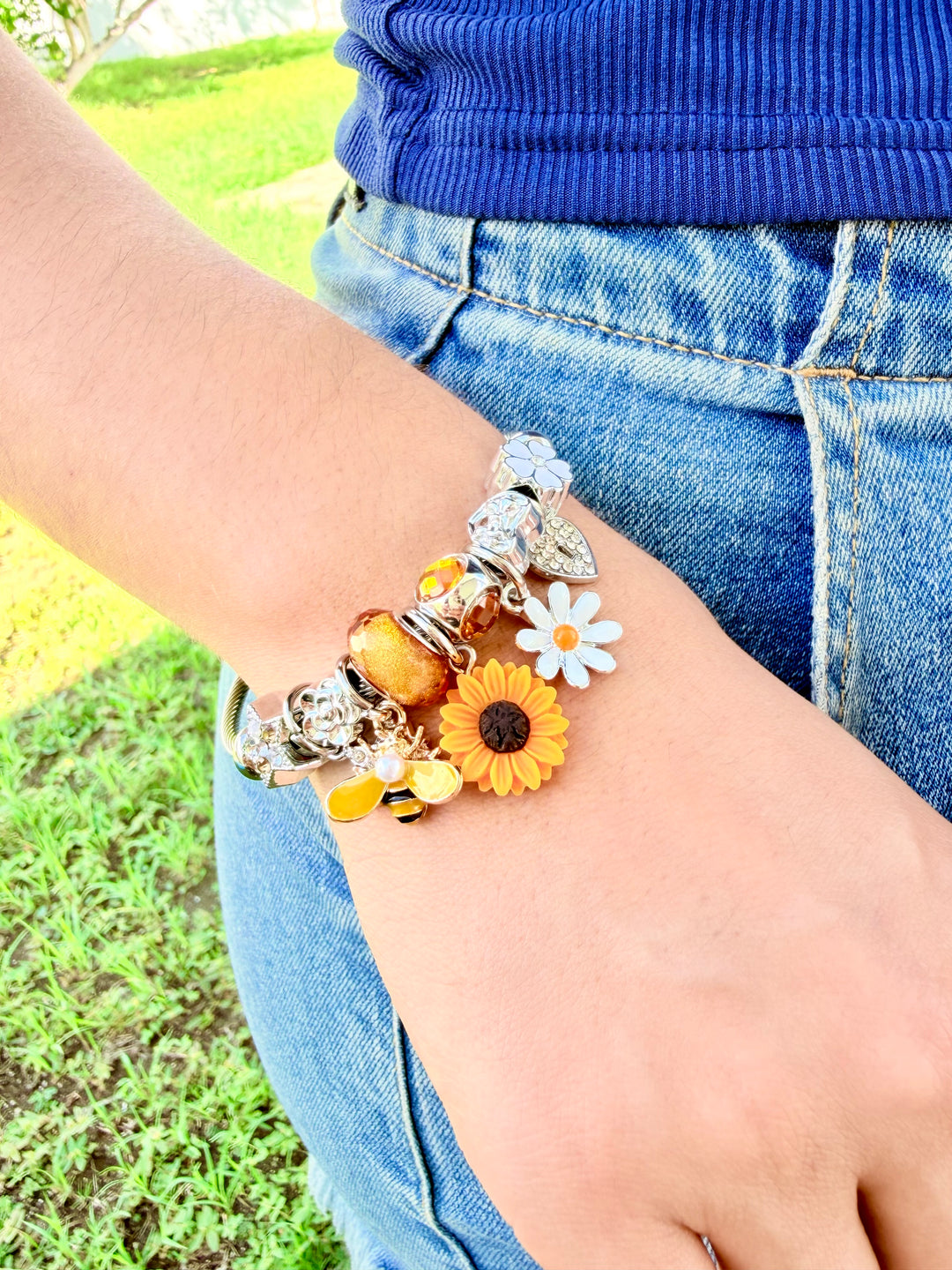 Pulsera de Charms de Flores