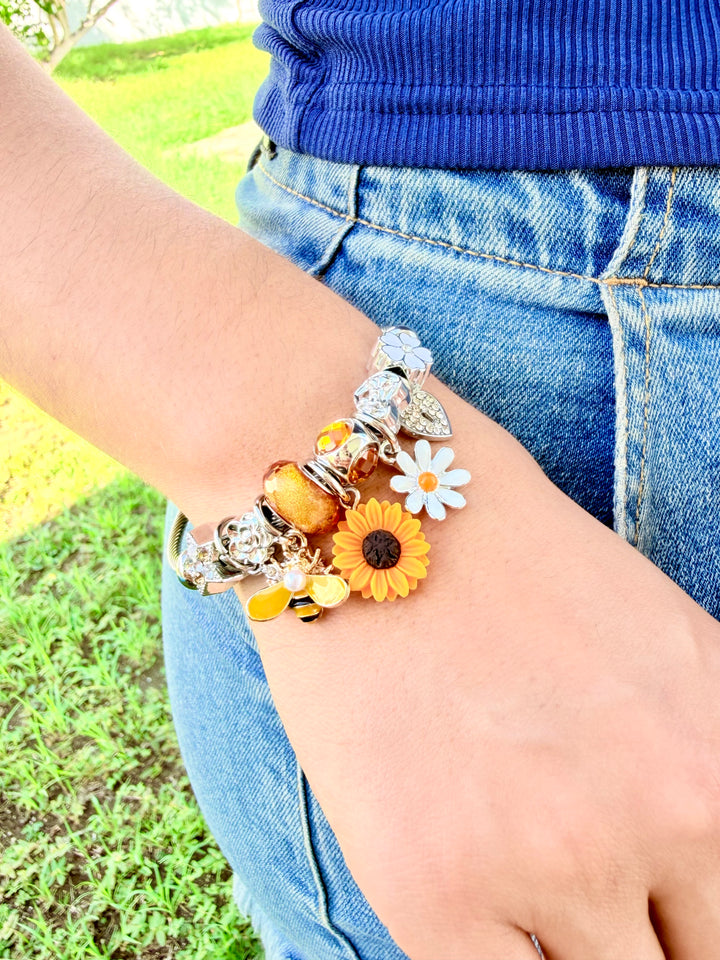 Pulsera de Charms de Flores