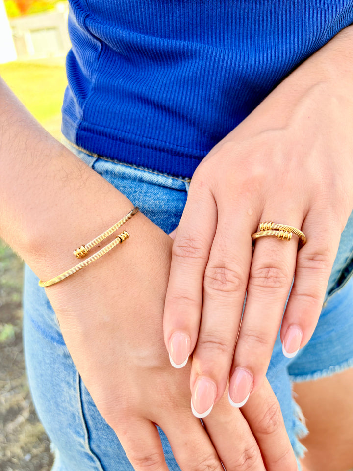 Set de Pulsera y Sortija Oro