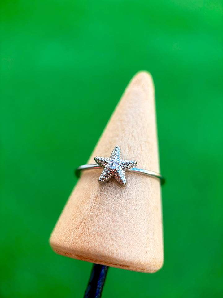 Sortija de Estrella de Mar plata