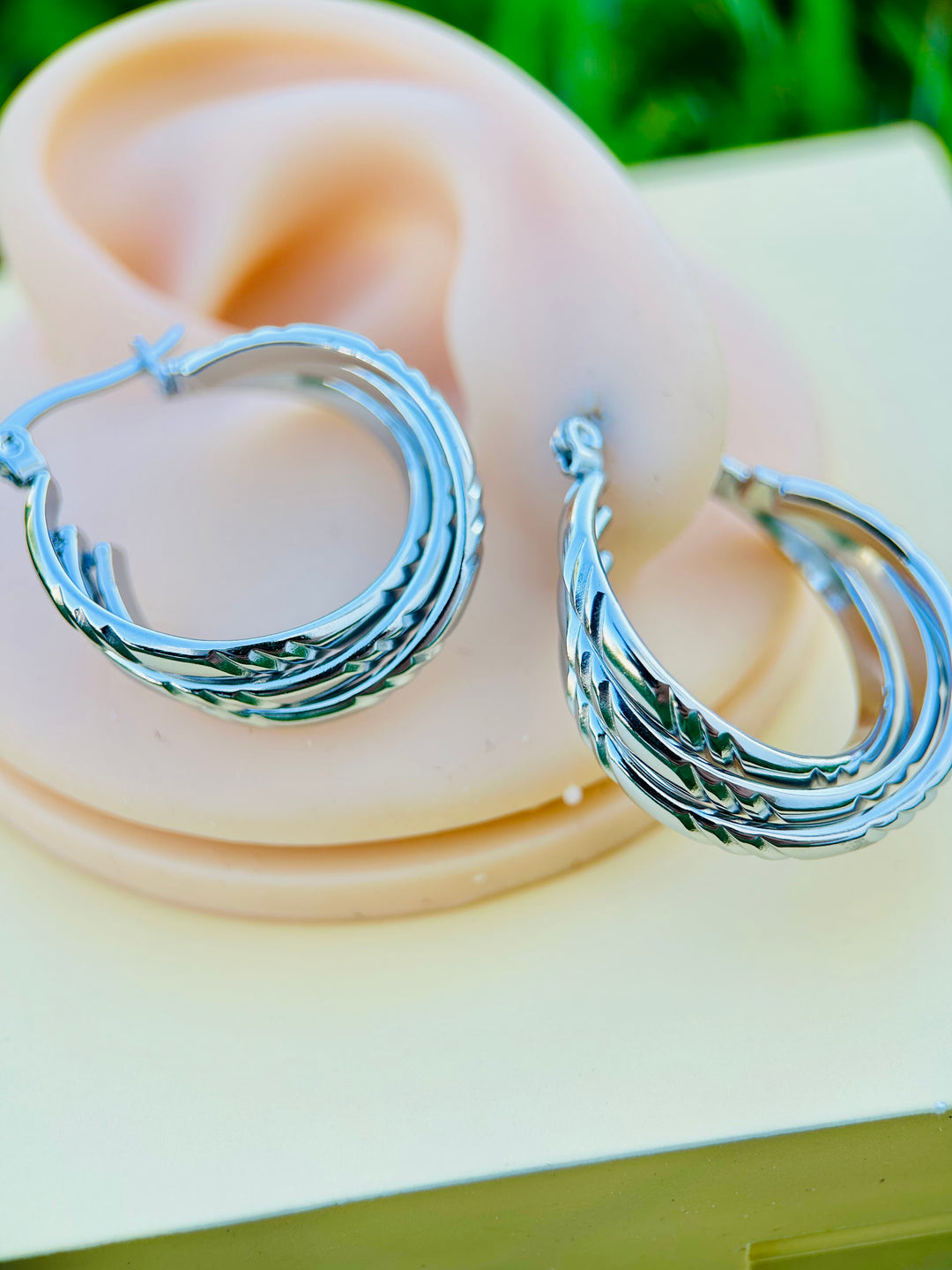 Pantallas Argollas Triple Plata