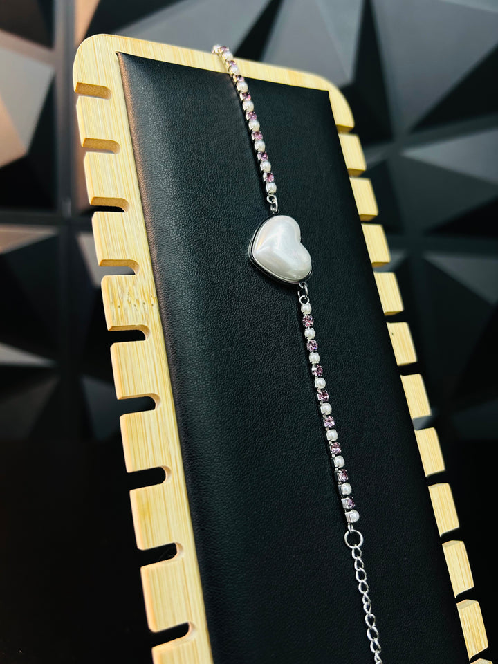 Pulsera de corazon en perla