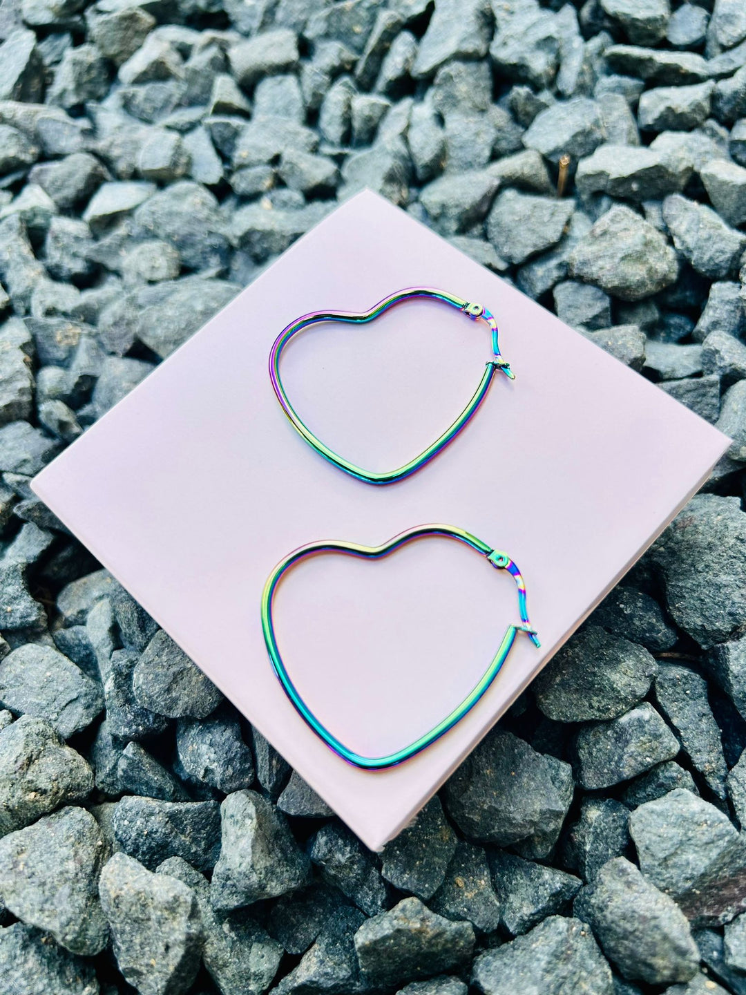 Heart Tornasol Hoops